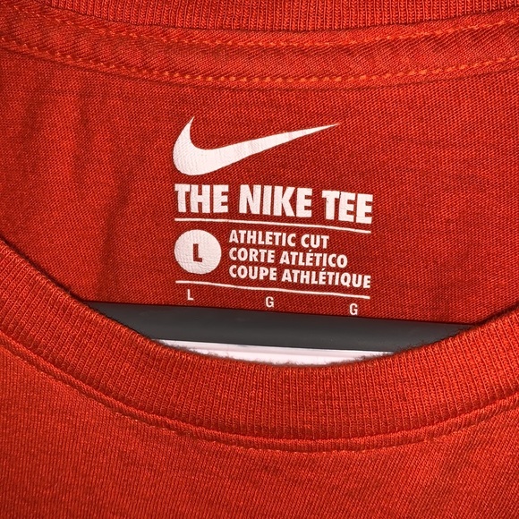 Nike Orange T-shirt, Used, Athletic Cut - Picture 3 of 4